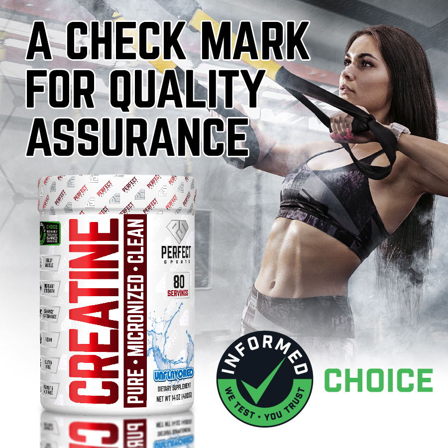 Creatine by PERFECT Sports is Informed Choice Certified and Tested for WADA Banned Substances