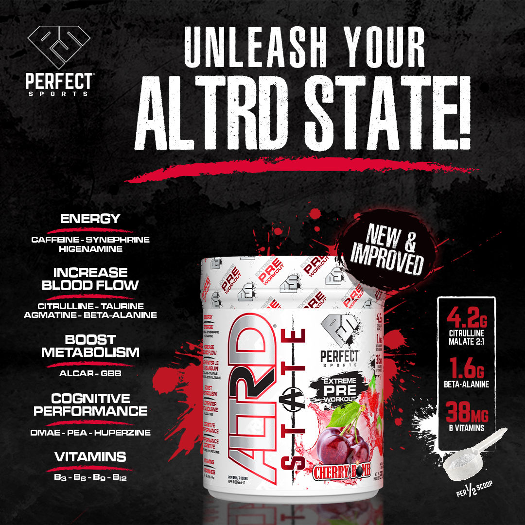 ALTRD State Extreme Pre Workout by PERFECT Sports. The Strongest Pre Workout!