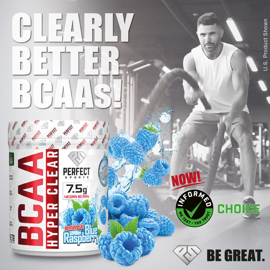 BCAA Hyper Clear Intense Blue Raspberry Page Banner Mobile