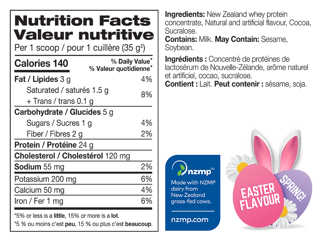 Diesel New Zealand Whey Protein - Chocolate Cream Egg Nutrition Facts