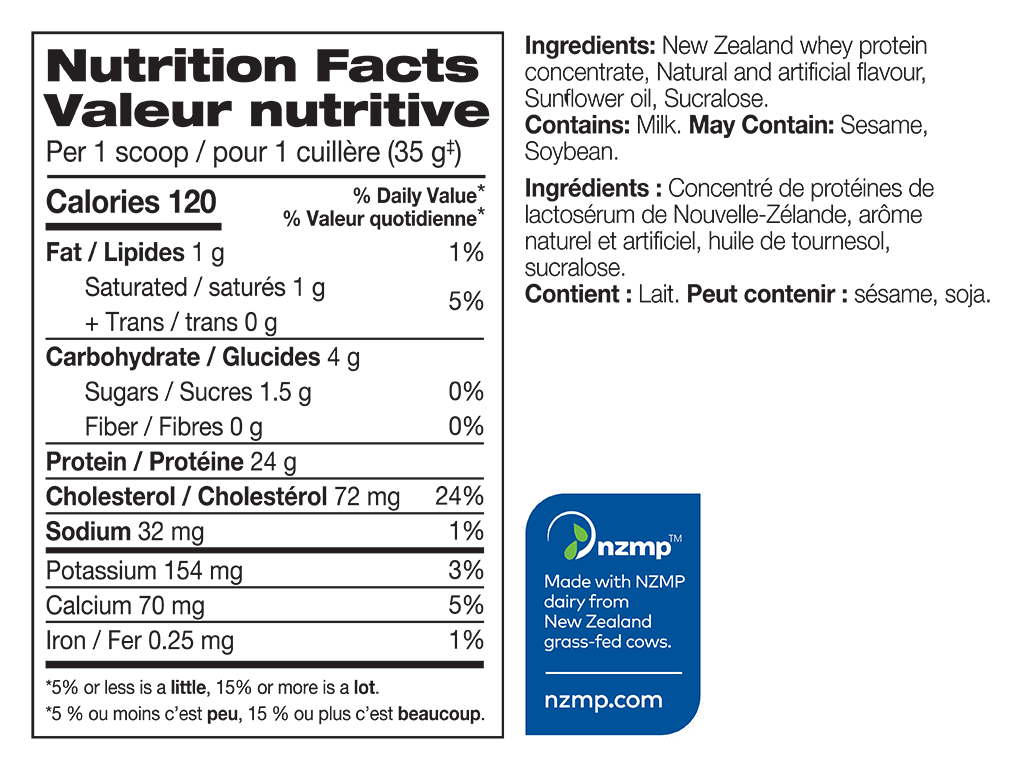 Diesel New Zealand Whey Protein - Cookies 'n Cream Nutrition Facts