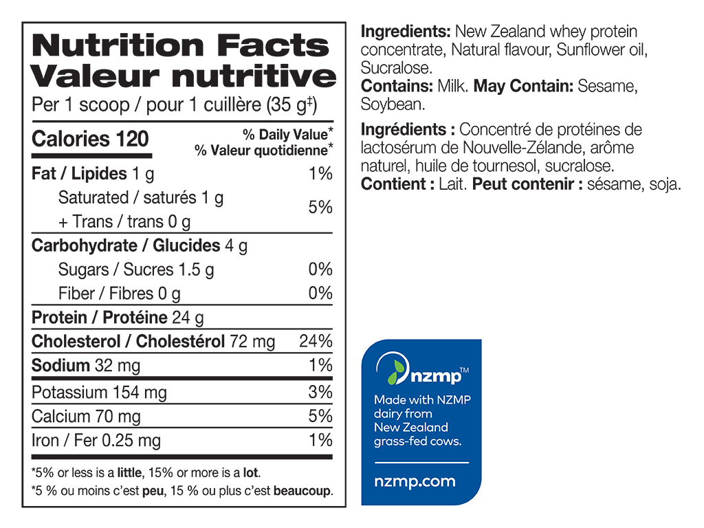 Diesel New Zealand Whey Protein - Pumpkin Spice Nutrition Facts