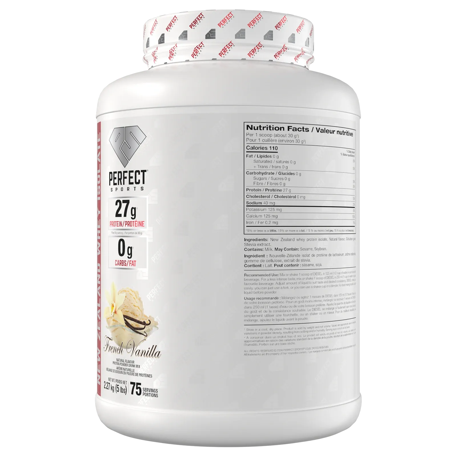 DIESEL New Zealand Whey Isolate - 5 Lbs French Vanilla Flavour