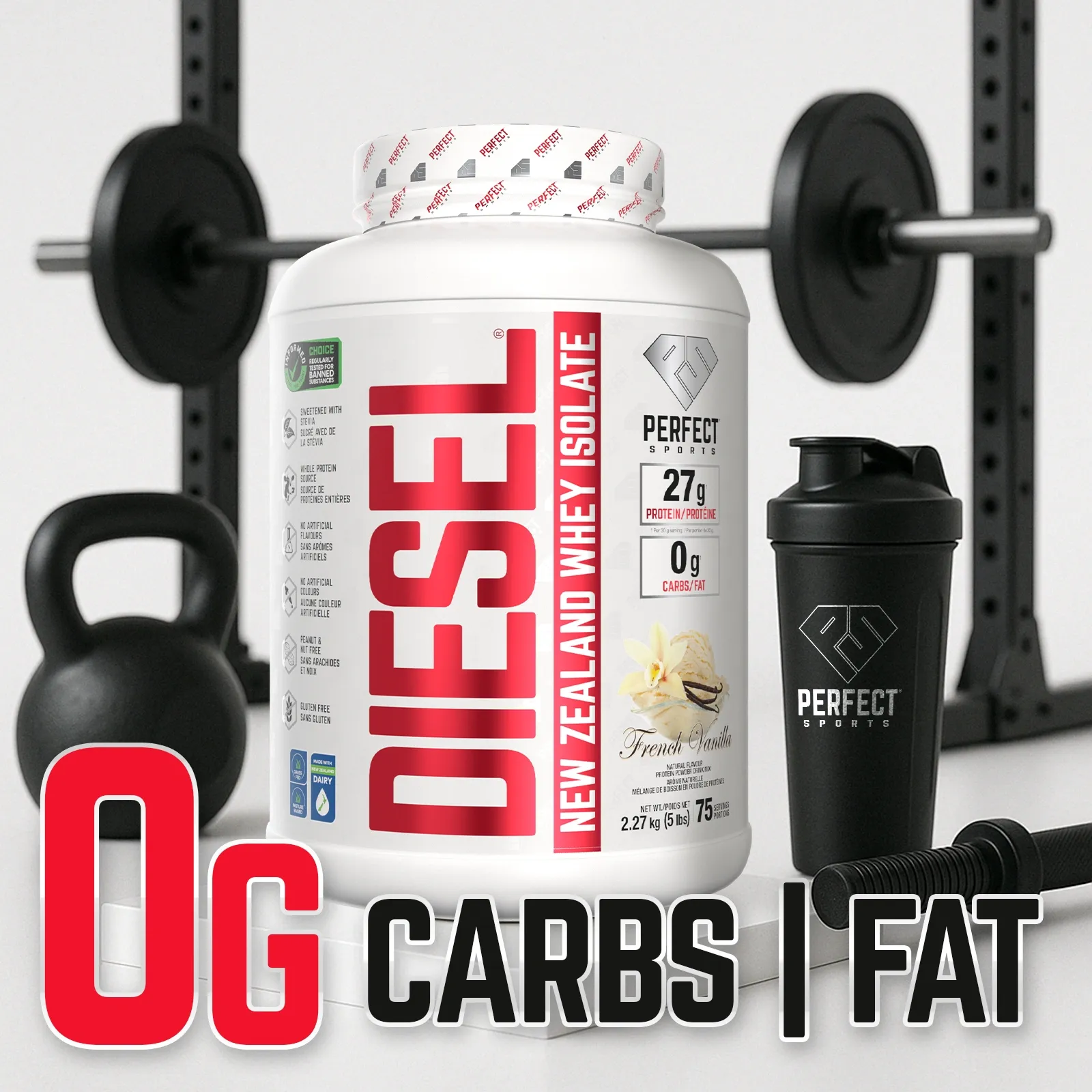DIESEL New Zealand Whey Isolate - 5 Lbs French Vanilla Flavour