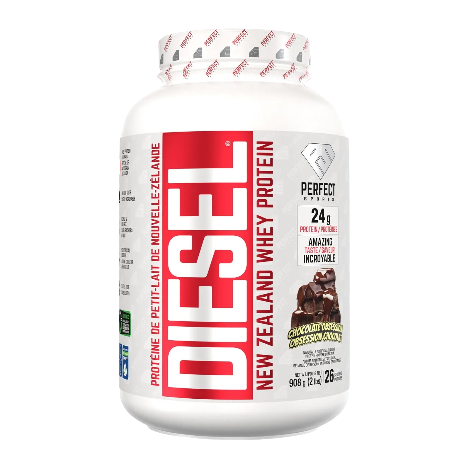 Diesel® New Zealand Whey Protein - 2 lbs Chocolate Obsession Flavour