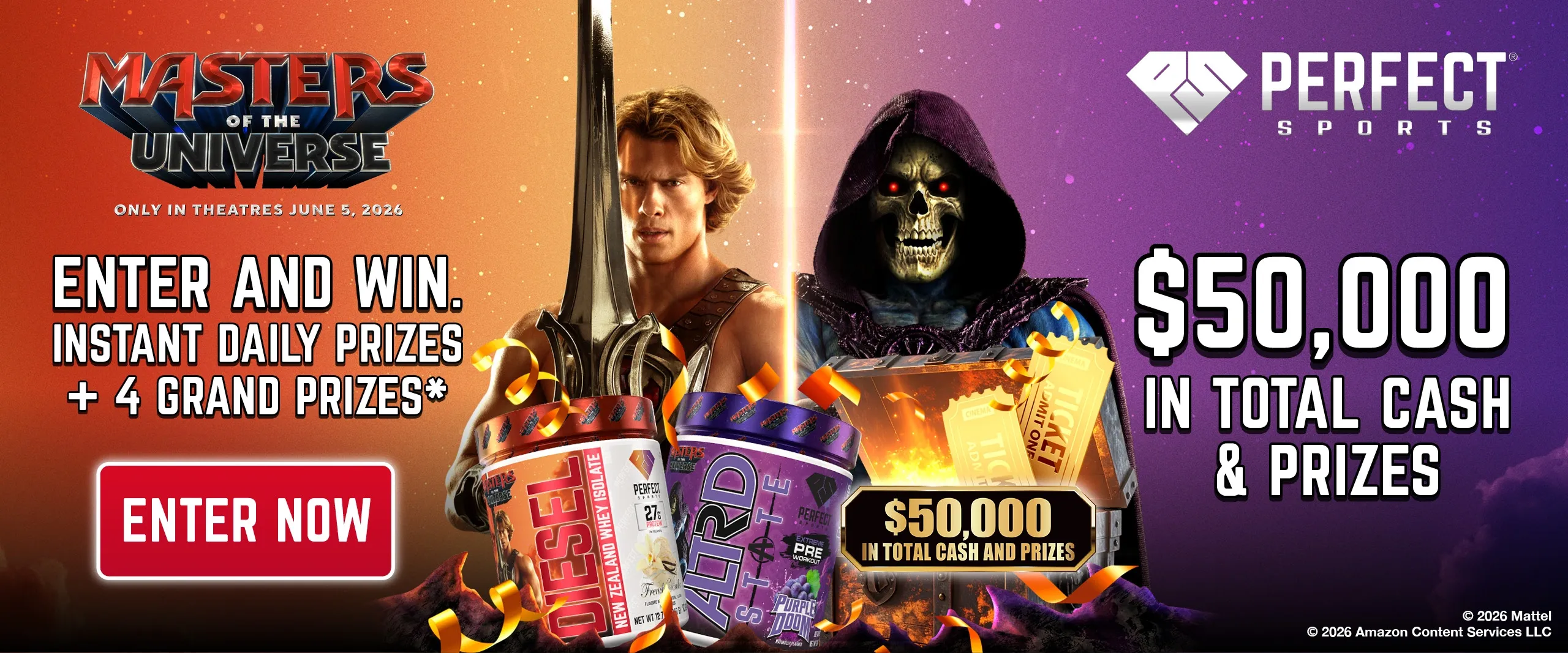 Masters of the Universe X PERFECT Sports $50,000 CONTEST - Enter and Win