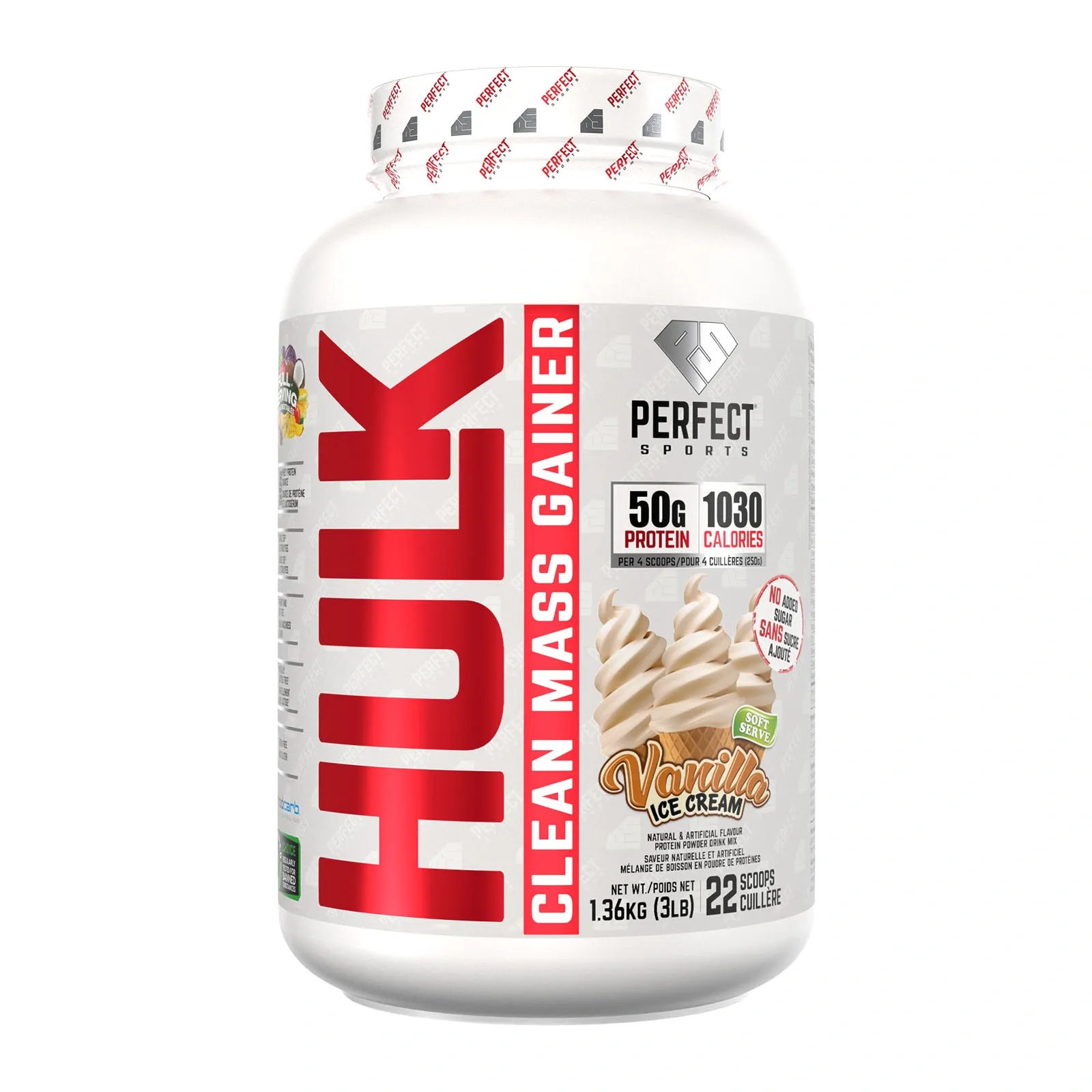 HULK Clean Mass Gainer - 3lb Vanilla Ice Cream Flavour